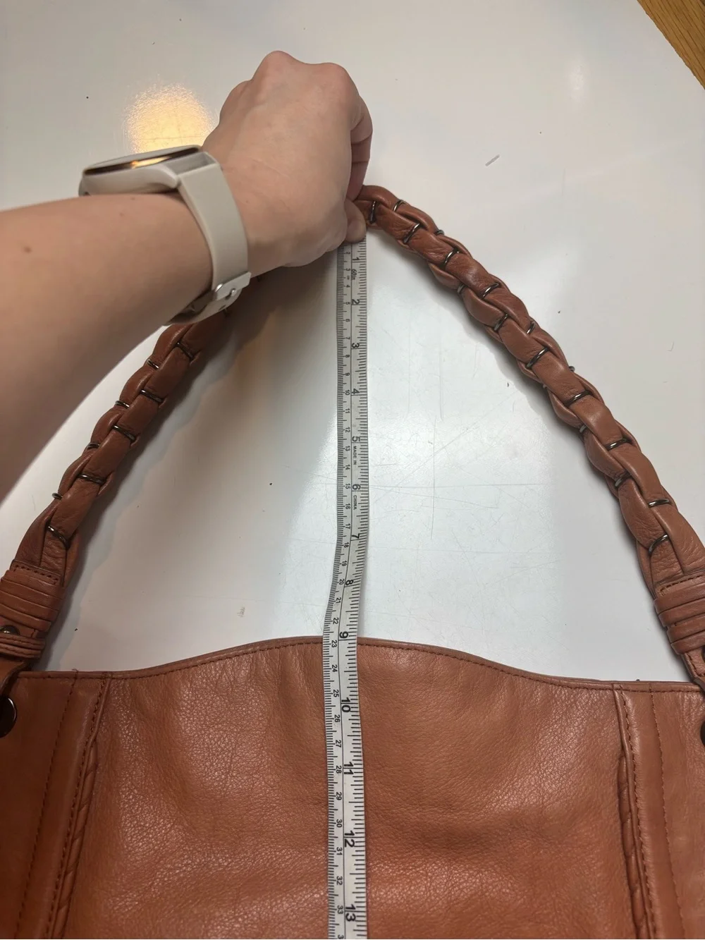 Pour La Victoire brown‎ leather Braided-Handle Hobo Bag